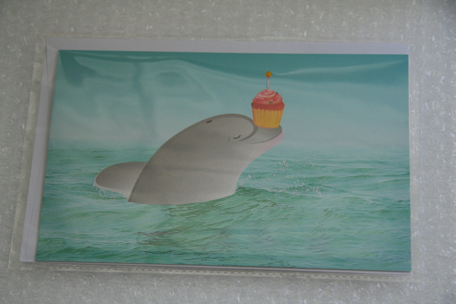 Dolphin Happy Birthday Greeting Card - Etsy