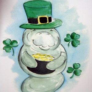 Carte joyeuse Saint-Patrick lamantin
