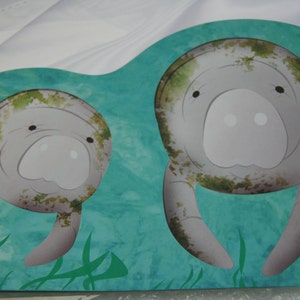 Manatee Mom and calf Greeting Card