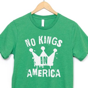 No Kings In America Shirt, Anti Maga Political Tee, Patriotic 4th of July Shirt, Resist Trump Shirt, Pro Democracy Statement Gift