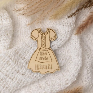 Bayerische Meilensteinkarte Mei ersts Dirndl Mein erstes Dirndl Dialekt bayrisch für Mädchen Baby / Kleinkind erste Tracht Volksfest Wiesn