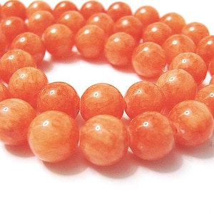 10 mm Jade Mashan Orange Edelstein Strang, Kettenstrang