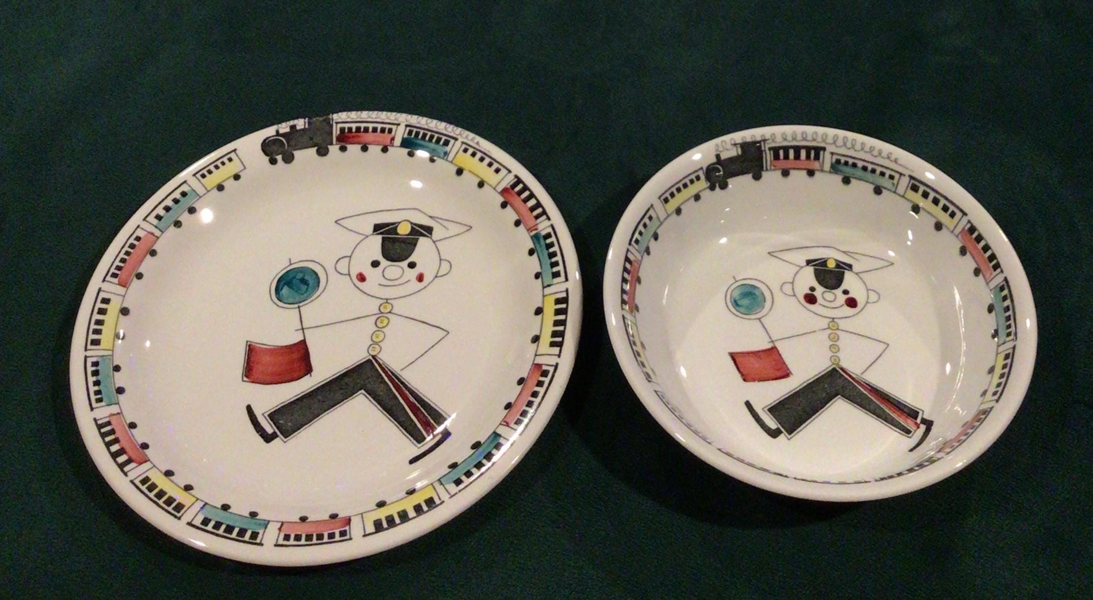 Child Plate and Bowl Set - Etsy