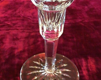 Vintage Waterford Clear Cut Crystal Candlestick Holder. Watermarked “Waterford” at the Base. Piece stands 5.7” x 3.7” base dia.