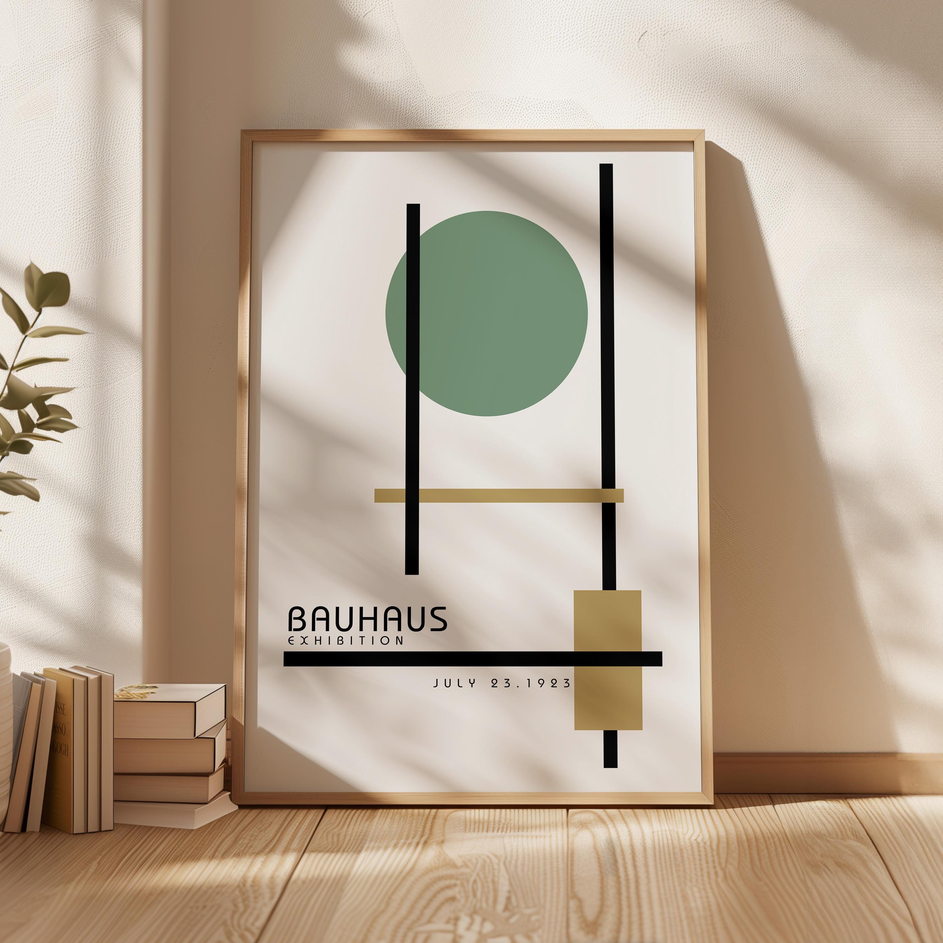 Bauhaus Exhibition Art Print: Sage Green Bauhaus Poster