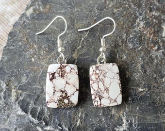 Wild Horse Turquoise Earrings Handmade Gemstone Jewelry Unique Design