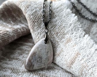 Crazy Lace Agate Necklace Handmade Gemstone Jewelry Unique Crystal Pendant