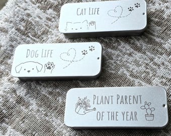 Contenedores novedosos de hojalata de bolsillo para uso diario para amantes de los animales y las plantas.