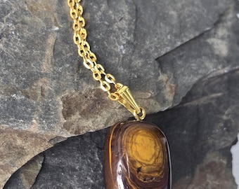 Collar de jaspe con diseño de puesta de sol en el desierto, colgante de piedras preciosas hecho a mano, joyería única, collar de jaspe