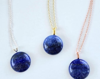 Lapis Lazuli Necklace Pendant Handmade Gemstone Jewelry Lapis Pendant