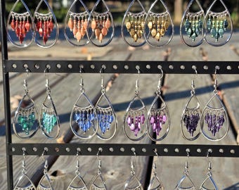 Handmade Chandelier Earrings Multiple Colors Dangle Earrings Unique Designs