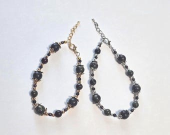 Pulsera de piedra de sangre de dragón, joyería de piedras preciosas única hecha a mano