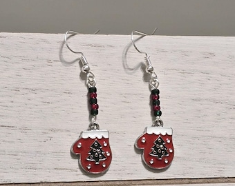 Cozy Mitten Earrings Cute Handmade Winter Jewelry