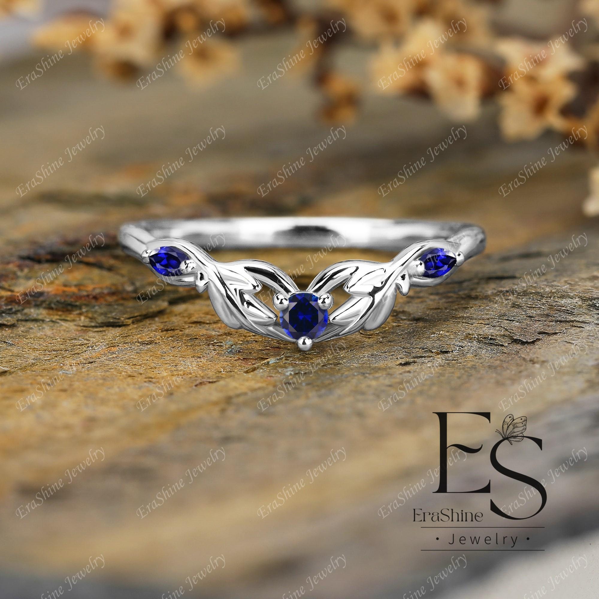 925 スターリングシルバー マーキスカット ブルーサファイア 自然に