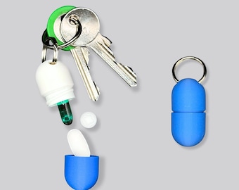 Pill Holder Keychain – Compact, 49 Color Combinations