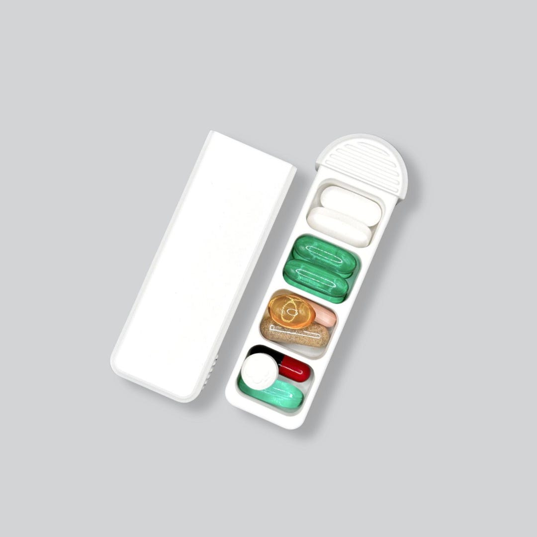 Pill Box – 4 Compartments, Compact Daily Organizer, 49 Colors - Etsy UK