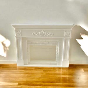 Dollhouse Fireplace 1:12 Scale Modern American Style Living Room Furniture Miniature Ornament DIY color
