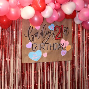 CUSTOM adult birthday banner, 21st bday, dirty thirty, hand-painted