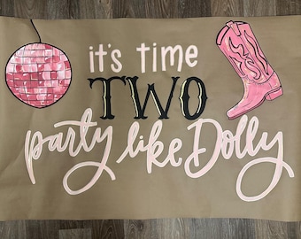 CUSTOM birthday GIRL banner, hand-painted