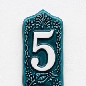 Tulip Ceramic House Numbers: Address Plaque