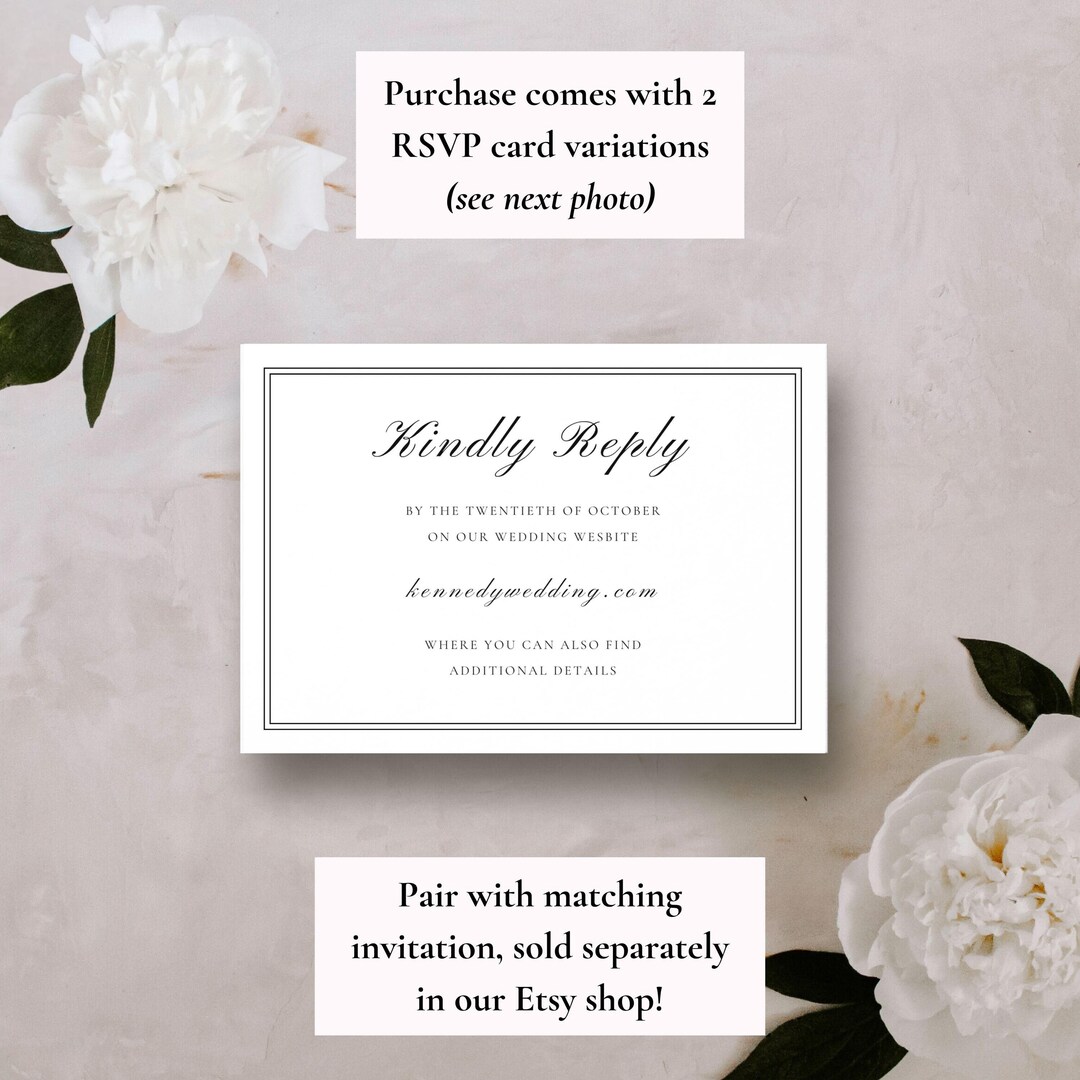 Online Rsvp Examples Elegant Wedding RSVP Card Templates - Online RSVP on Wedding Website ...