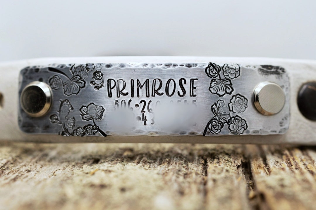 Rivet Nameplate for Dog Collar, ID Plate for Dog Collar, Custom Dog