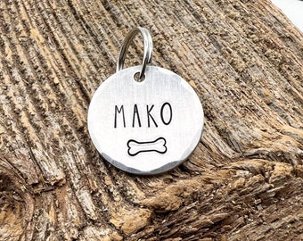 Personalized Dog Tag with Name, Phone Number and Bone Dog Tag for Collar