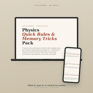 Aide-mémoire de physique à imprimer, Guide d'étude de physique (PDF), Référence en sciences physiques pour le lycée, Techniques et règles mnémotechniques, Sciences pour l'enseignement à domicile