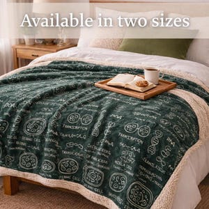Biology Science Sherpa Blanket Cozy STEM Gift Molecular Cell DNA Design Teacher Graduate Home Decor