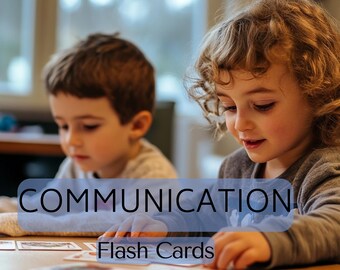 Communication Cards Deck Digital SEL Flashcards for Emotional Literacy Classroom Social Emotional Learning Printable Counseling Tool PDF
