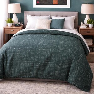Biology Pattern Cheat Sheet Microfiber Duvet Cover Scientist Gift for Biolgist