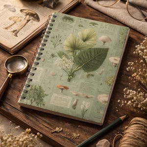 Botany Science Notebook Student Gift Plant Anatomy Sketchbook Academic Spiral Journal Nature Study Gift for Biologist Gift Gardener Student