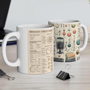 Biology Teacher Mug STEM Geek Teacher Gift Science Student Molecular Cell Reference Coffee Cup Academic Life Science Nerd Drink Chemistry