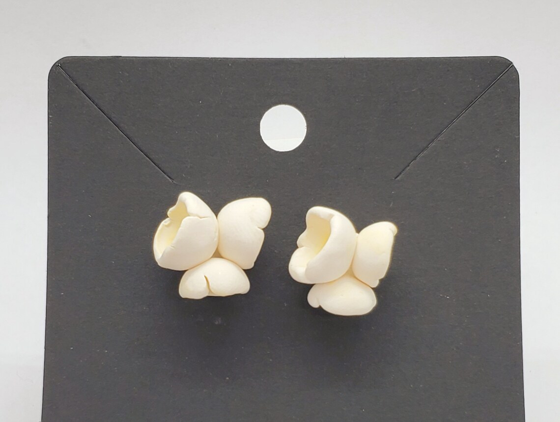 Popcorn Dangle Earrings Popcorn Stud Earrings Food Earrings Etsy