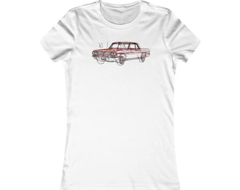 1963 Tempest Line Art Women's T-Shirt, Retro Car Show Apparel