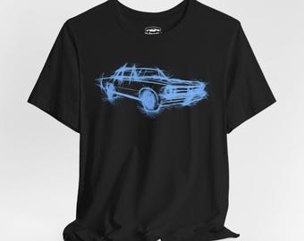 1964 Pontiac Tempest Lemans GTO Tee, Skyline Blue, Retro Car Art