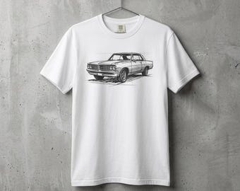 1964 Pontiac Tempest LeMans GTO sketch T-shirt | Classic Muscle Car illustration