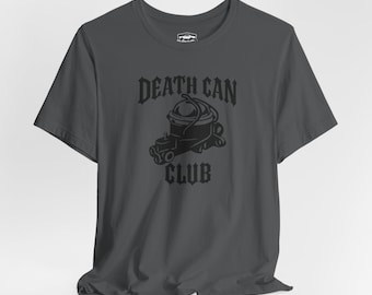 Vintage Muscle Car Death Can Club Retro Tee, Funny 60s Car Enthusiast T-Shirt, Unisex Top, Gift for Auto Lovers, Classic Car Apparel