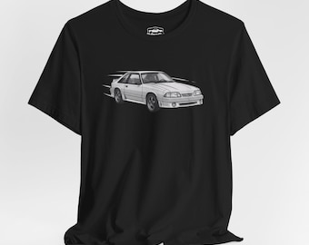1993 Ford Mustang in Motion T-Shirt | Vintage Muscle Car Tee