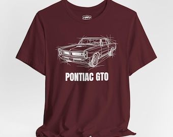 Vintage 1965 Pontiac GTO T-Shirt, Muscle Car Fan Tee