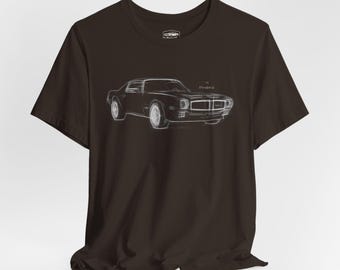 1971 Pontiac Firebird sketch T-Shirt | Classic Muscle Car Illustration