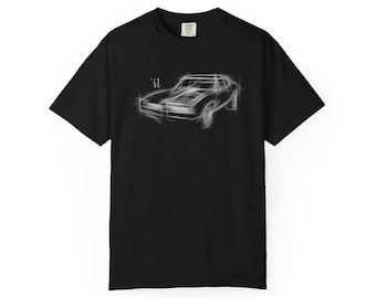 1968 Pontiac GTO hard sketch T-Shirt | vintage muscle car illustration