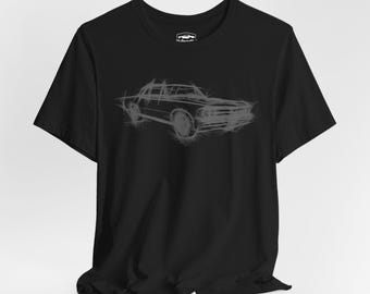 1964 Pontiac GTO Tee, Silvermist Gray, Muscle Car Enthusiast Gift