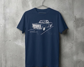 1973 Chevy C10 Squarebody Pickup Truck Premium T-shirt | Vintage Truck Tee