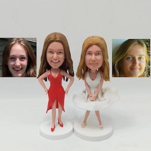 Custom tanzende Dame, lustige bommel Kopfpuppen, Weihnachtsgeschenke für beste Freunde, Frauen, Frauen, benutzerdefinierte Damenfiguren