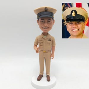 Custom Naval Officer Bobblehead, Custom Soldier Bobblehead, Custom Military Man Bobblehead, military bobble head marine, military bobblehead