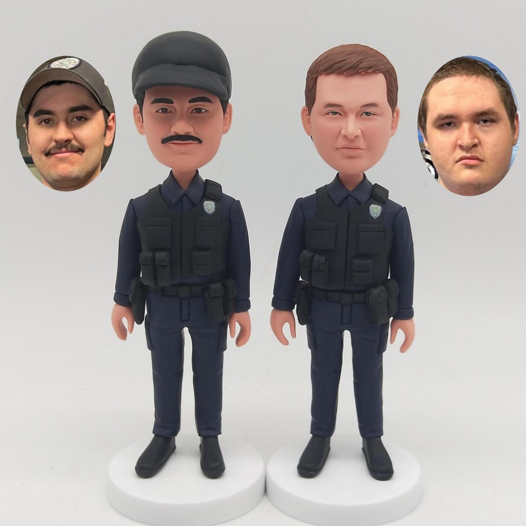 Custom Police Officer Bobblehead – Personalized Cop Figurine, Desk ...