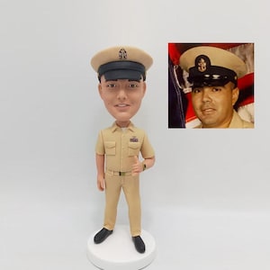 Custom Naval Officer Bobblehead, Commander Bobblehead,Senior Official Bobblehead,Custom Soldier Bobblehead, Custom Military Man Bobbleheads