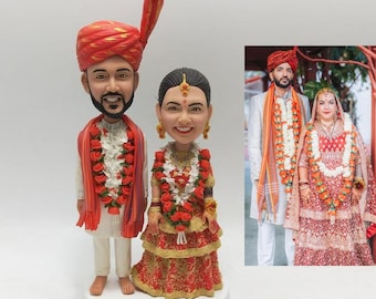Personalized Couple Bobbleheads Custom Wedding or 50th Anniversary Gift for Parents