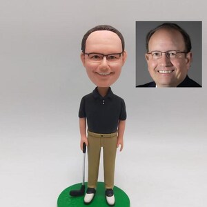 Custom bobbleheads, custom golf bobbleheads, personalized golf gifts, unique golf gifts, custom boss gifts for golfers, golfer gifts